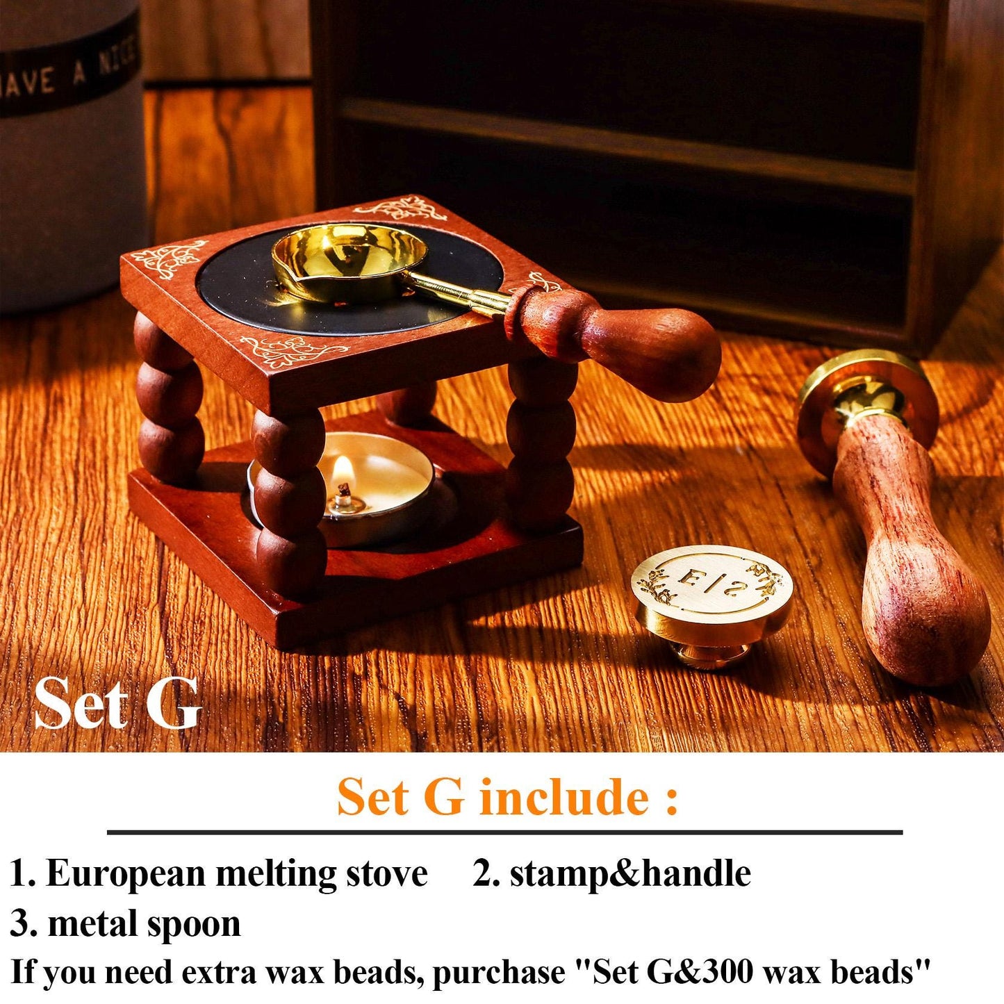Custom wax seal stamp kit for wedding /gift , Personalized wax seal stamp kit for wedding , Custom wax stamp kit , Wax seal kit for gift | VL39 | CA20