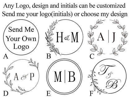 Custom wax seal stamp kit for wedding , Custom wax seal kit , Initial wax seal stamp kit custom , Wedding wax seal stamp kit | OL13 | BK45