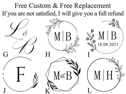Wax seal stamp custom for wedding , Personalized wax stamp kit , Custom wedding wax seal kit , Initial wax seal stamp custom for gift | JM34 | LD85