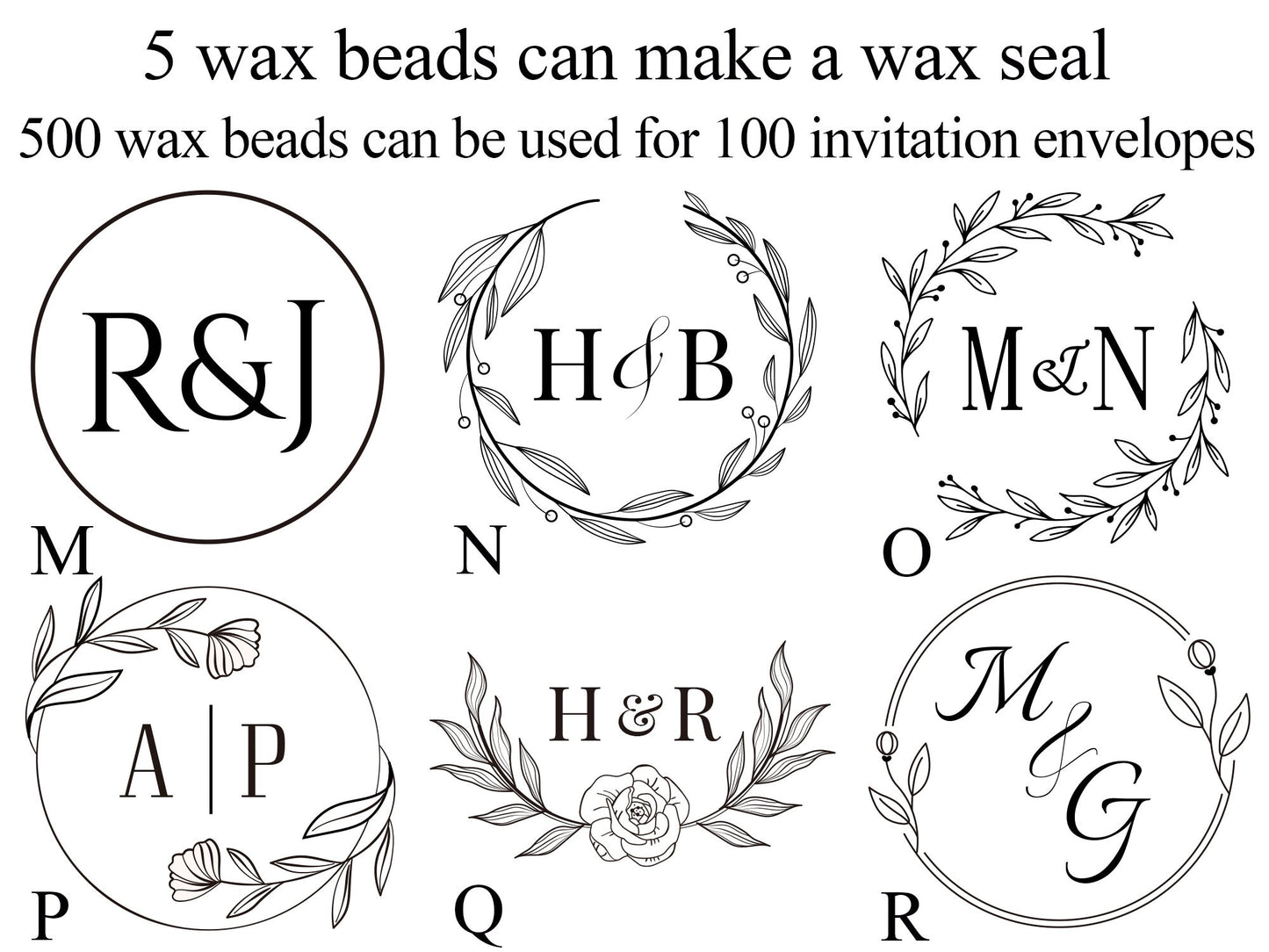 Personalized initial wax seal stamp kit for wedding , Custom wax seal kit , Wedding wax seal stamp custom , Wax stamp seal | HQ66 | NH30