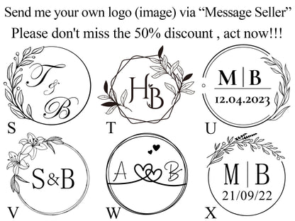 Wax seal stamp custom for wedding , Personalized wax stamp kit , Custom wedding wax seal kit , Initial wax seal stamp custom for gift | JM34 | LD85