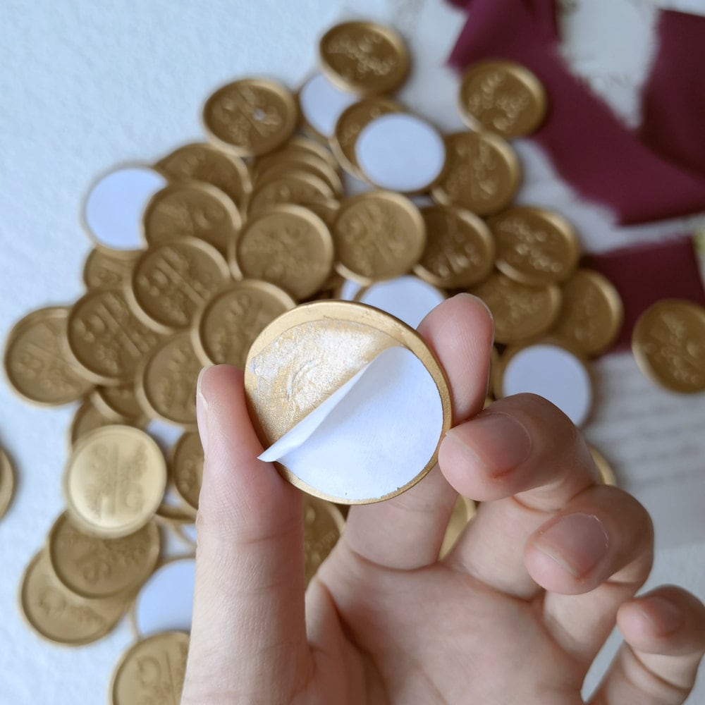 Pre-made Wax Seals, Personalized Wax Seal Stickers, Wax Seals Stickers, Custom Self Adhesive Wax Seal, Wedding Self Adhesive Wax Stickers