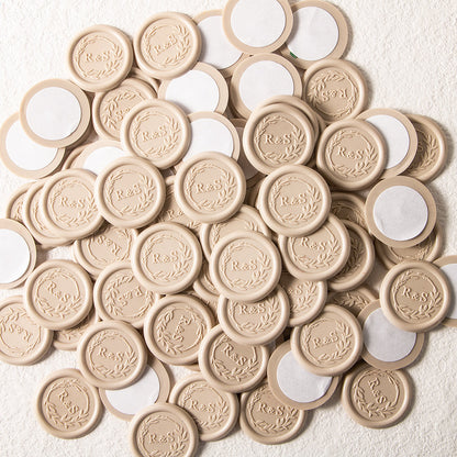 Custom Wax Seals, Custom Self-Adhesive Wax Seals, Custom Wedding Wax Seal Stickers, Wedding Invitation Wax Seal Stickers, Pre-made Wax Seals
