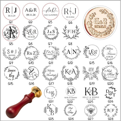 Custom Wax Seal Stickers, Pre-made Wax Seal, Wedding Wax Seal Stickers, Wedding Self-adhesive Wax Seal, Self-Adhesive Wax Seal Stickers