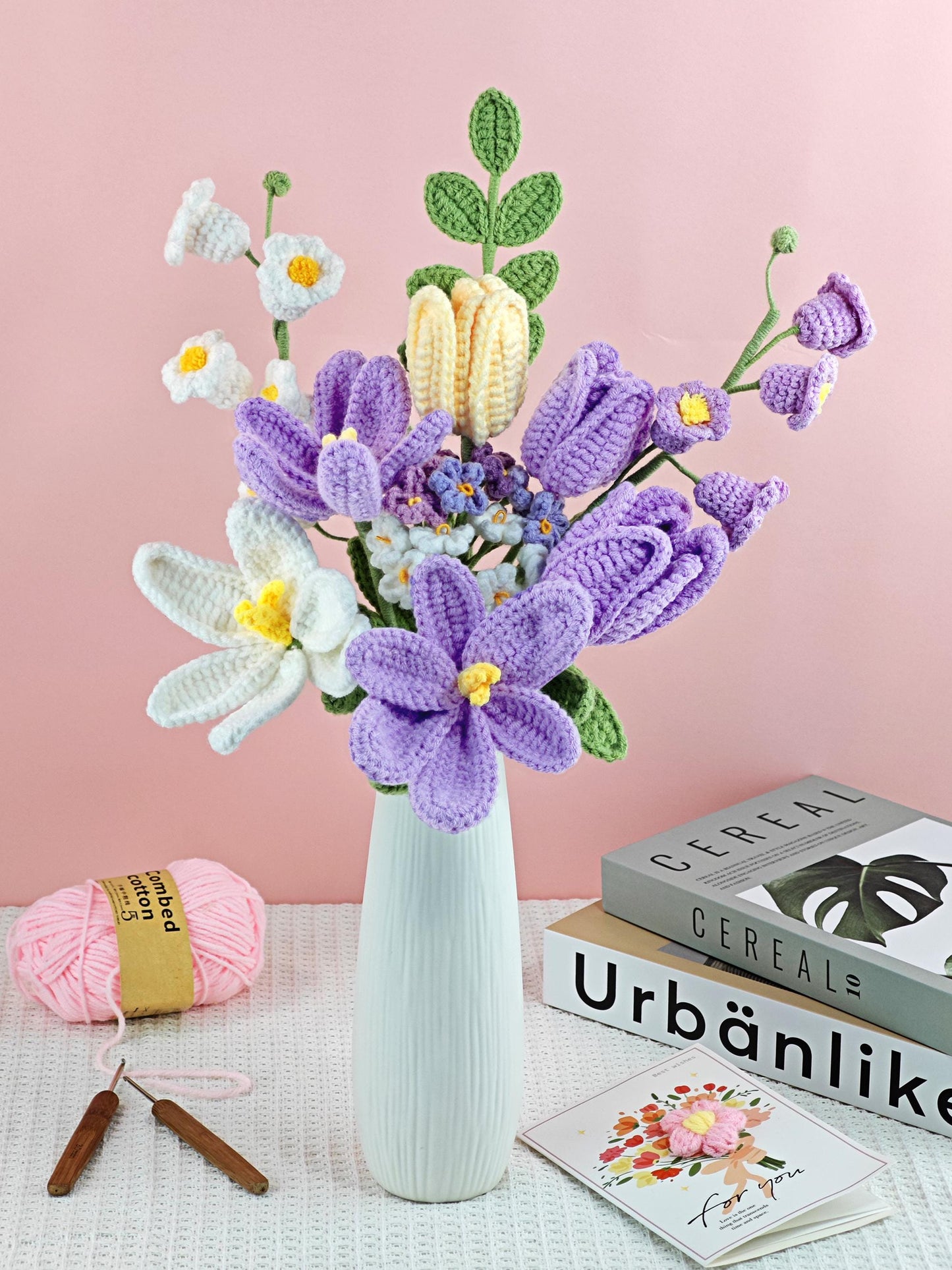 Crochet Tulip Bouquet, Handmade Crochet Flowers, Forever Flower, Gift for Her, Mothers Day, Birthday Gift, Anniversary Gift, Thank You Gift