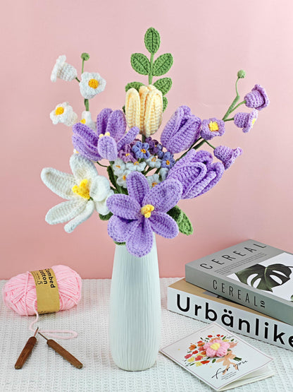 Crochet Tulip Bouquet, Handmade Crochet Flowers, Forever Flower, Gift for Her, Mothers Day, Birthday Gift, Anniversary Gift, Thank You Gift
