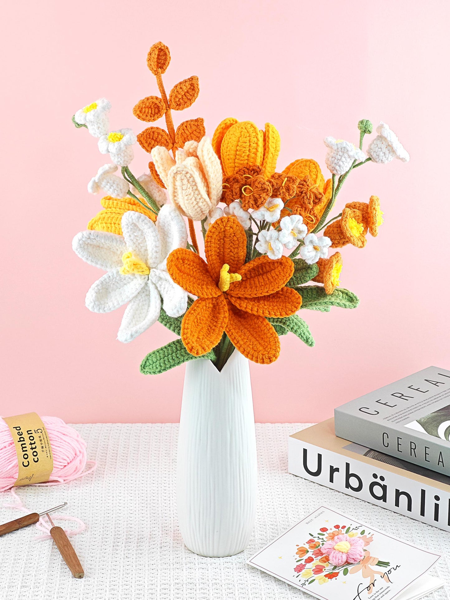 Crochet Tulip Bouquet, Handmade Crochet Flowers, Forever Flower, Gift for Her, Mothers Day, Birthday Gift, Anniversary Gift, Thank You Gift
