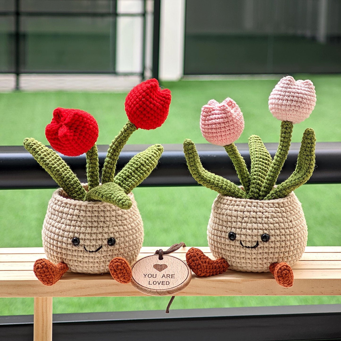 Handmade Crochet Succulent Plant Pot: Customizable Home Decor