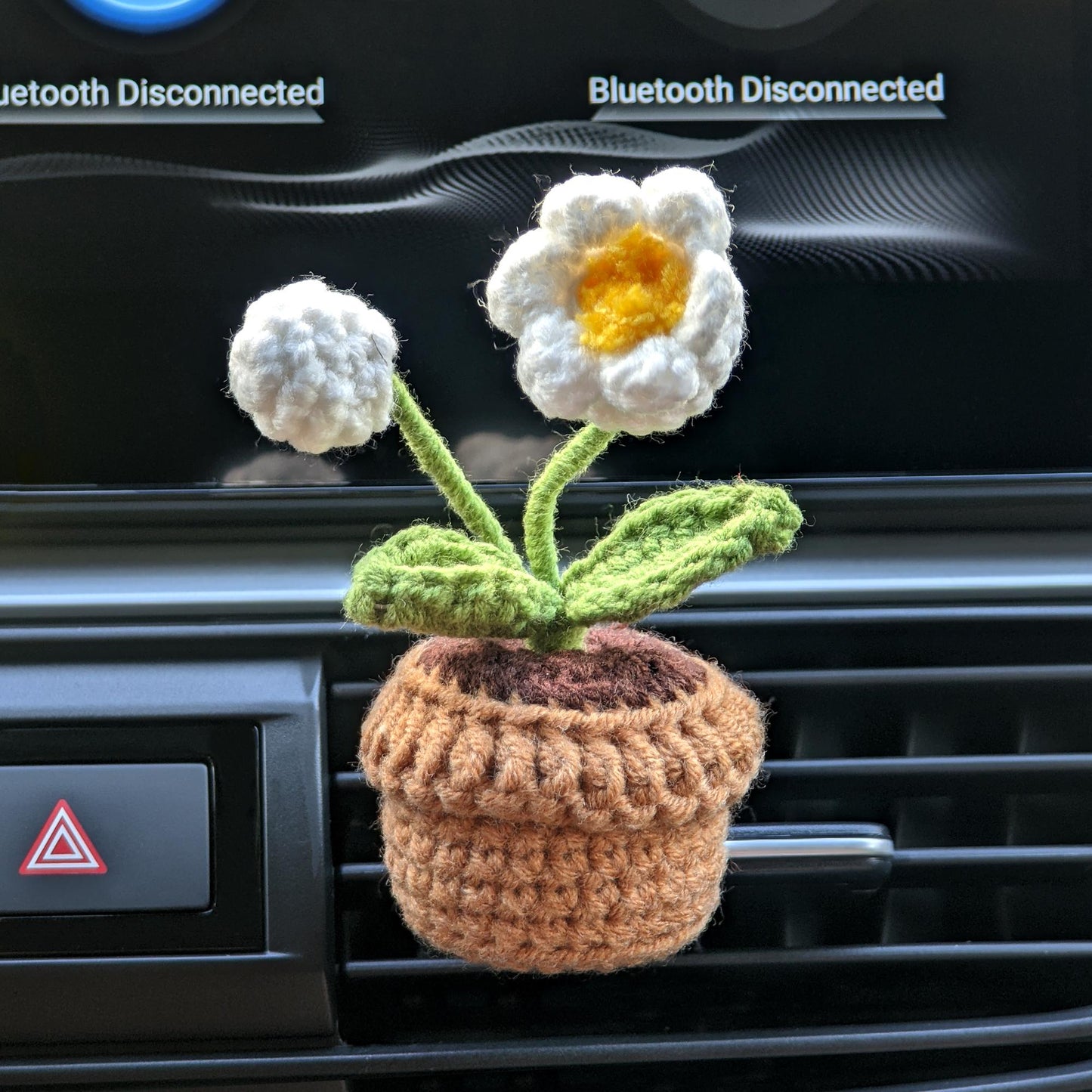 Crochet Car Plant with Vent Clip, Car Decor Gift