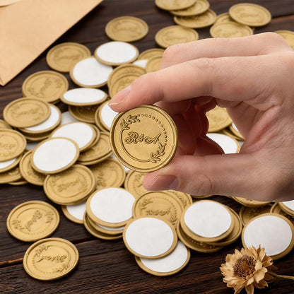 Custom Wedding Invitation Self-Adhesive Wax Seals, Personalized Wax Seal Stickers, Wedding Invitation