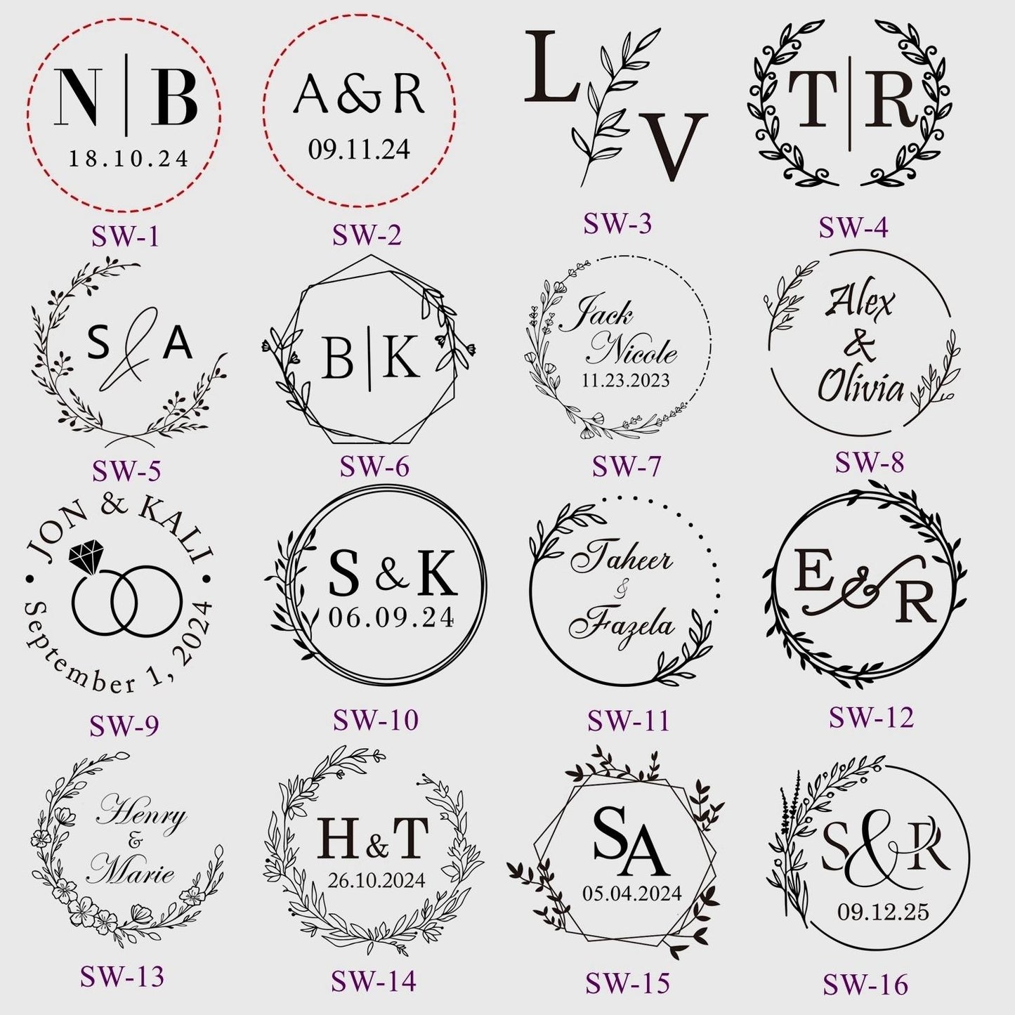 Custom Wedding Invitation Self-Adhesive Wax Seals, Personalized Wax Seal Stickers, Wedding Invitation