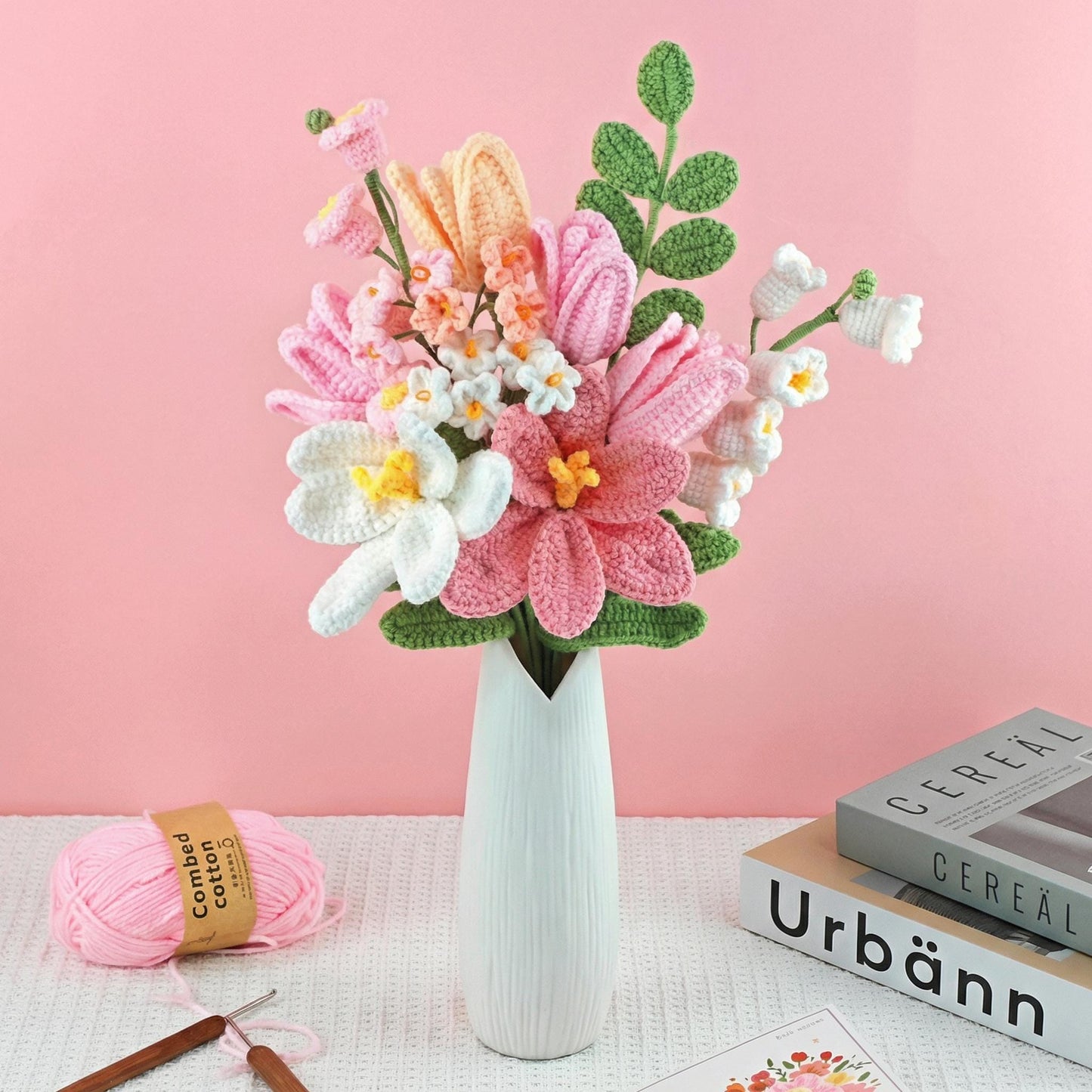 Crochet Tulip Bouquet, Handmade Crochet Flowers, Forever Flower, Gift for Her, Mothers Day, Birthday Gift, Anniversary Gift, Thank You Gift