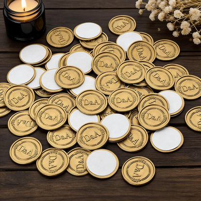 Custom Initial Stickers, Wedding Invitation Wax Seals, Custom Wax Seal Logo Stickers, Wax Seal Stickers, Self-Adhesive Stickers
