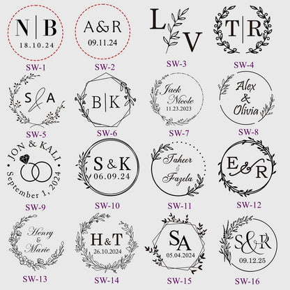 Custom Initial Stickers, Wedding Invitation Wax Seals, Custom Wax Seal Logo Stickers, Wax Seal Stickers, Self-Adhesive Stickers