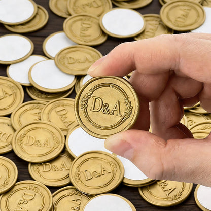 Custom Initial Stickers, Wedding Invitation Wax Seals, Custom Wax Seal Logo Stickers, Wax Seal Stickers, Self-Adhesive Stickers