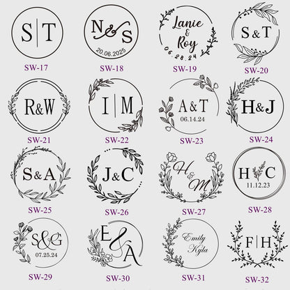 Custom Initial Stickers, Wedding Invitation Wax Seals, Custom Wax Seal Logo Stickers, Wax Seal Stickers, Self-Adhesive Stickers