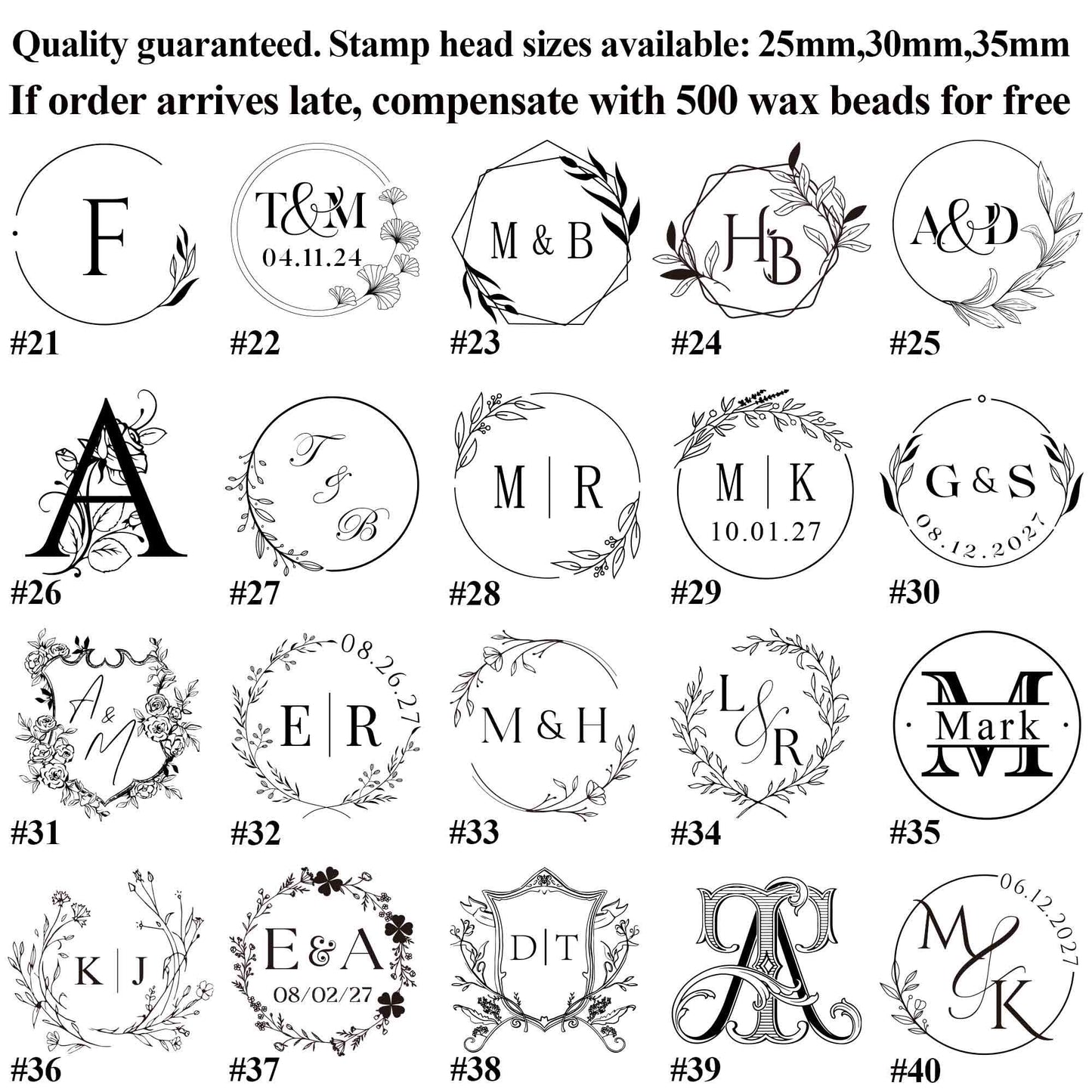 Custom wax seal stamp kit for wedding invitation , Custom wax stamp kit for gift , Wax seal kit , Initial wax seal stamp custom for gift | LV48 | JG25