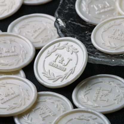 Custom Wax Seal Stickers, Handmade Self-Adhesive Wax Seals, Wedding invitation Wax Seals Stickers, Initials Self-Adhesive Stick Wax Seals