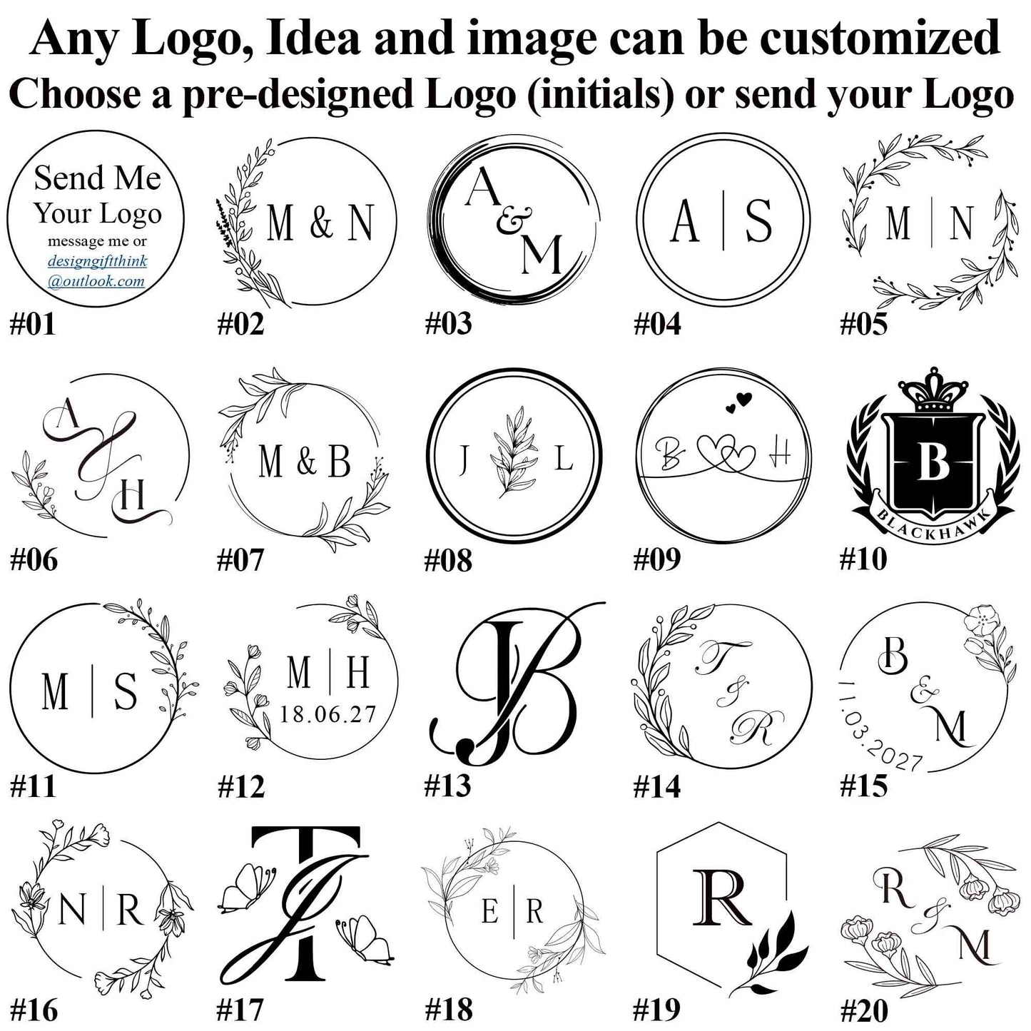 Personalized Wax Seal Stamp Kit - Ideal for Wedding Invitations, Gifts, and Special Occasions, with Initial Wax Seal | TZ54 | AO96