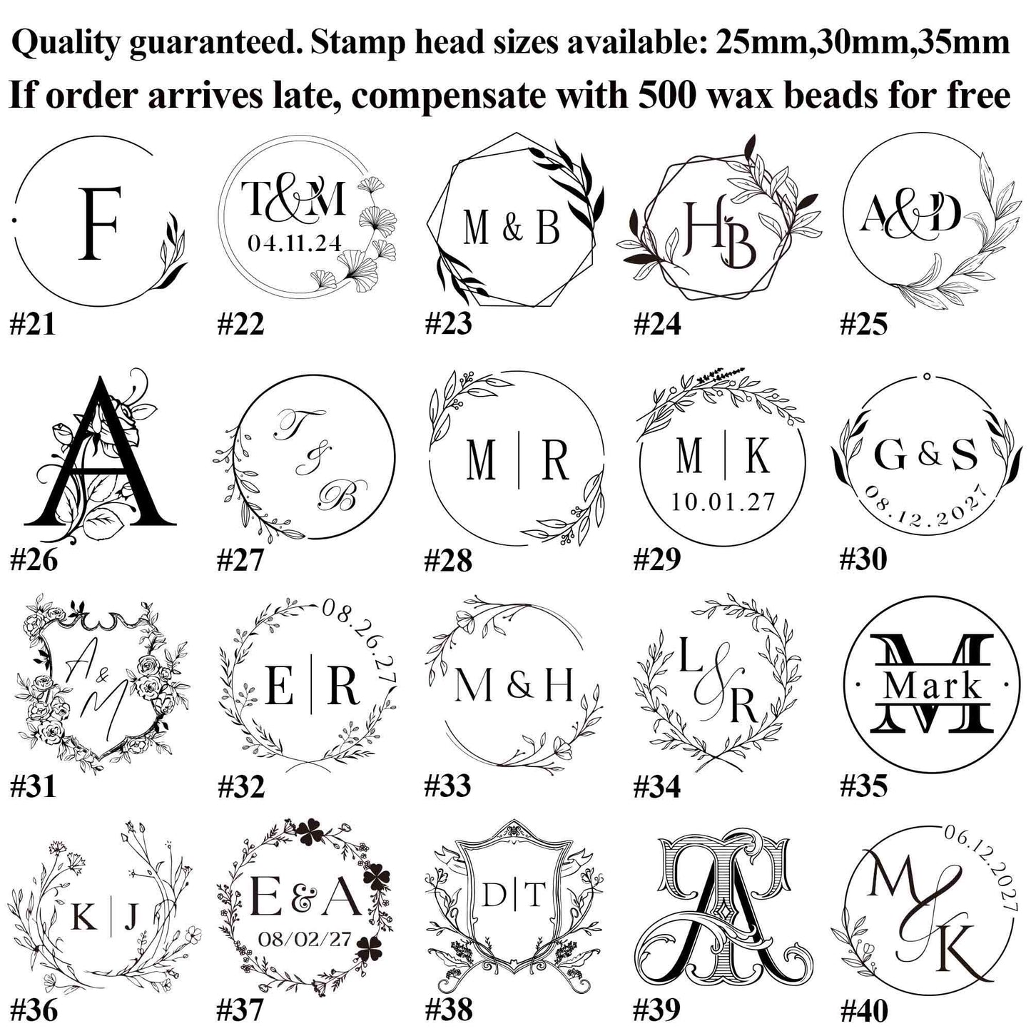 Personalized Wax Seal Stamp Kit - Ideal for Wedding Invitations, Gifts, and Special Occasions, with Initial Wax Seal | TZ54 | AO96