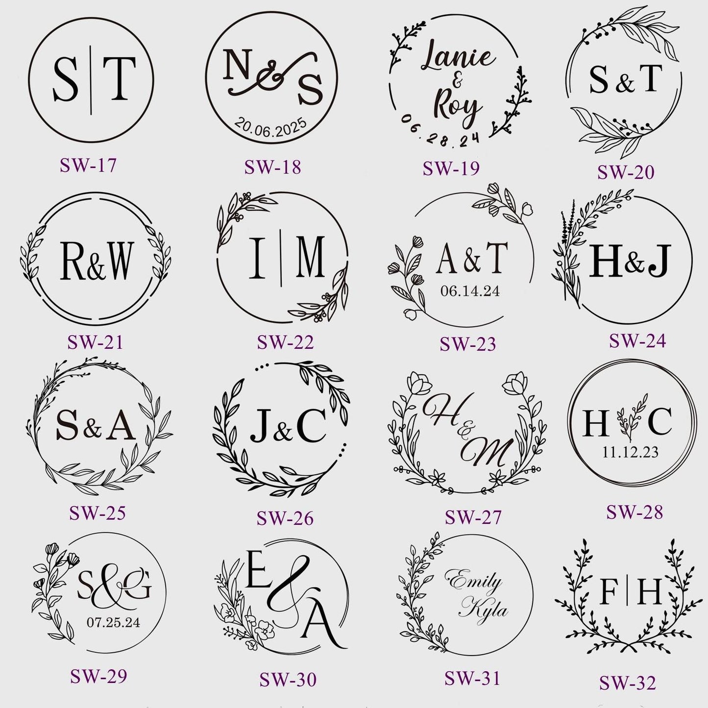 Wedding Invitation Self-Adhesive Wax Seals Stickers, Custom Wax Seal Stickers, Personalized Wax Seals, Monogram Wax Seal Stickers