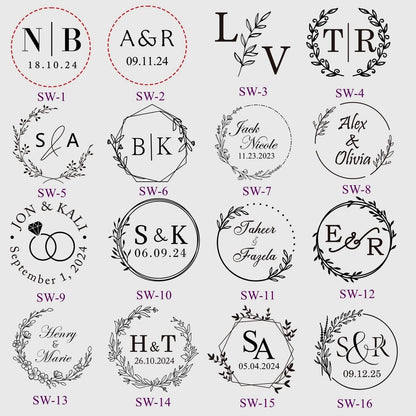 Wedding Invitation Self-Adhesive Wax Seals Stickers, Custom Wax Seal Stickers, Personalized Wax Seals, Monogram Wax Seal Stickers